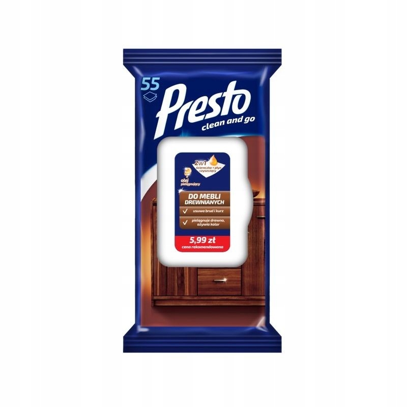 

Ściereczki Nawilżane Presto Do Mebli Drewnianych