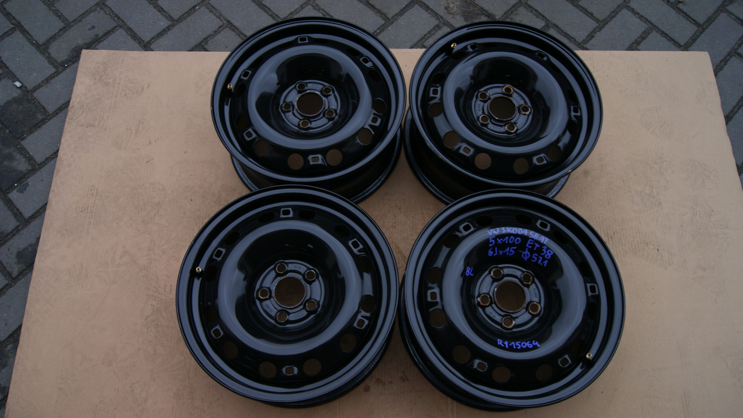 СТАЛЬНЫЕ ДИСКИ VOLKSWAGEN 5X100X15 ET 38 X 6 J