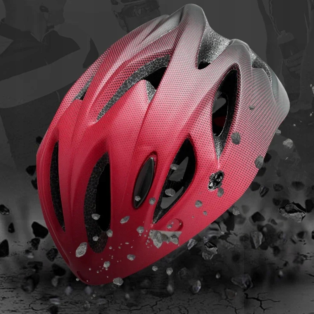 KASK ROWEROWY Regulowany M L XL na rower męski damski z SZYBĄ + LAMPKA LED Rozmiar uniwersalny