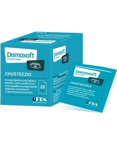 

Demoxoft chusteczki do higieny powiek 20 sztuk