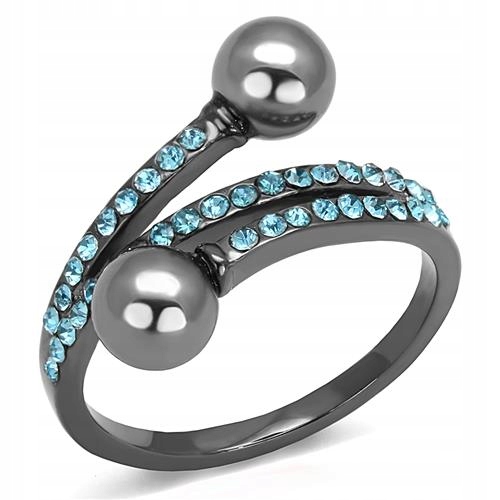 

Pierścionek Messo blue zircon 11 12 13 stal 316L