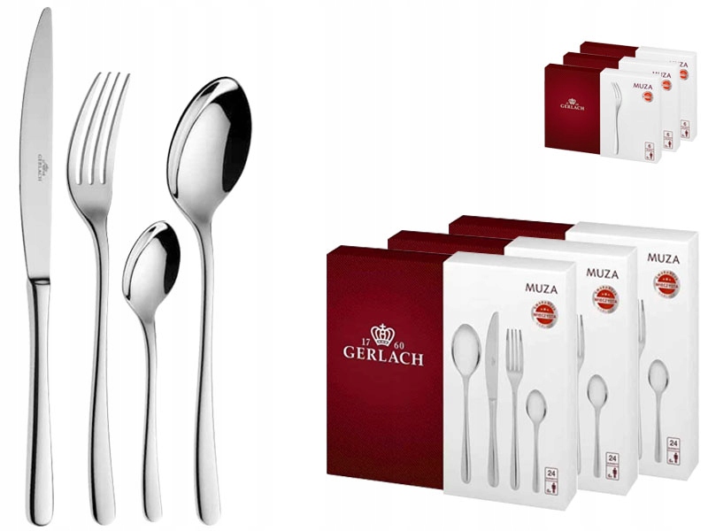 

Gerlach Muza Sztućce 90 El Pudełko Połysk 18 Osób