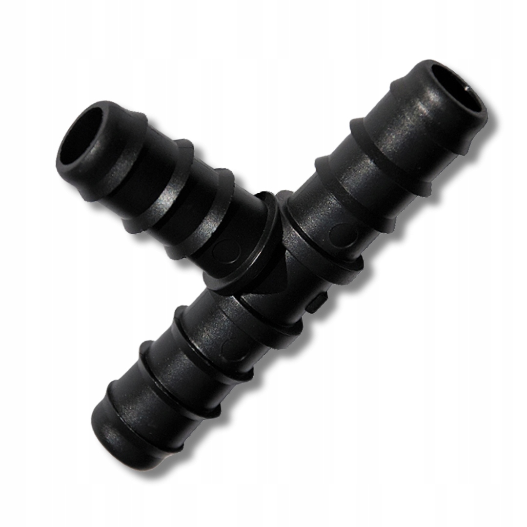 TRÓJNIK WCISKANY 16X16X16 DO MOCOWANIA LINII RURY KROPLUJĄCEJ PE