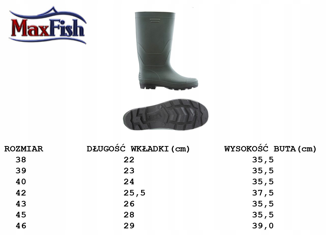 GUMOWCE Z PVC CORMORAN-40 Rodzaj kalosze