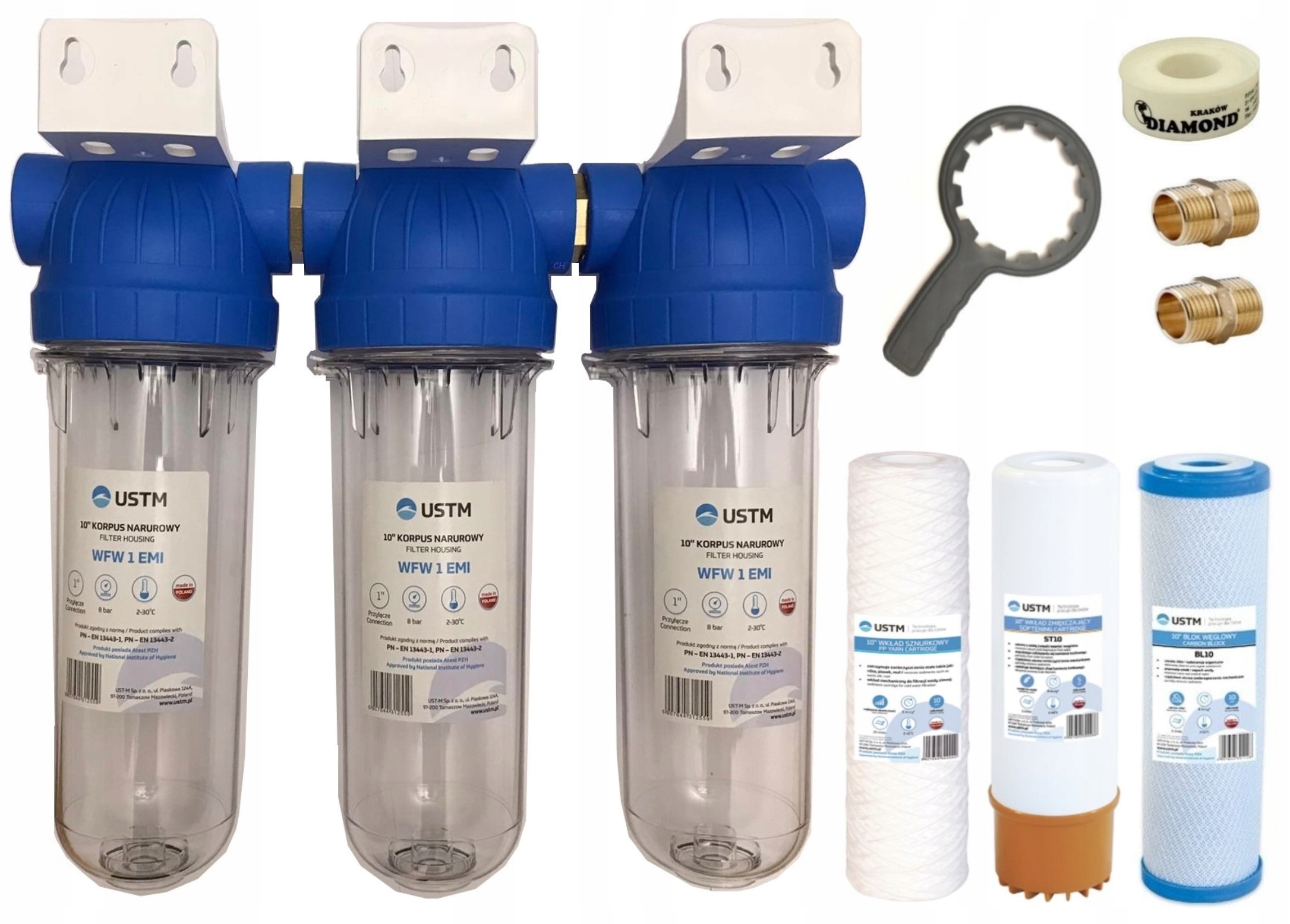 FILTR DO WODY NA CAŁY DOM 3 STOPNIOWY NARUROWY 1''