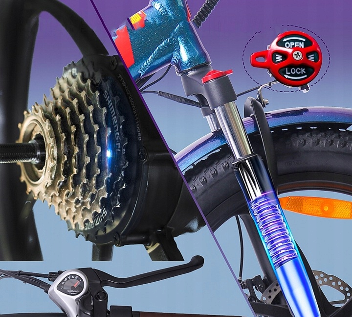 FAFREES F20 Pro Składany Rower Elektryczny 250W 150KM 36V 18Ah 20" Kolor czarny