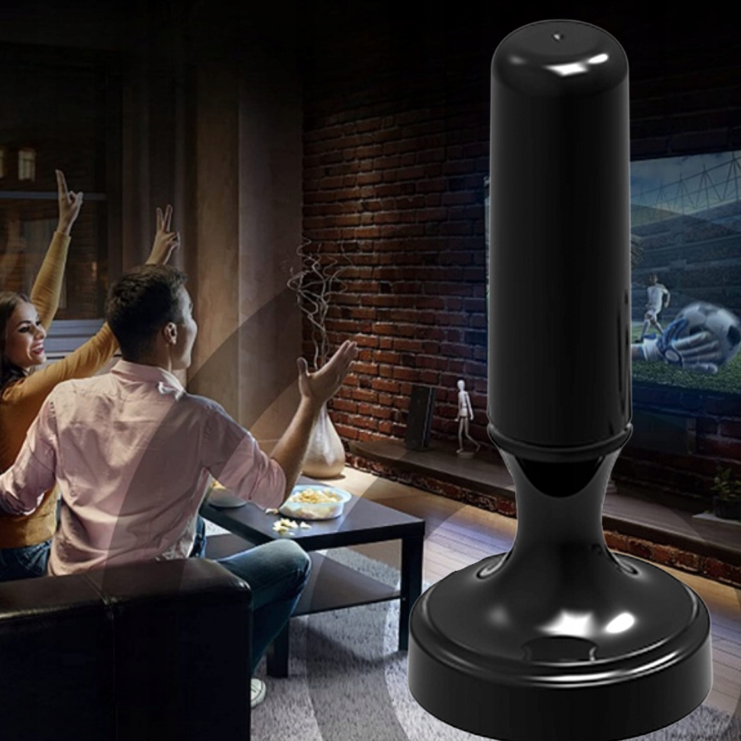 MOCNA ANTENA POKOJOWA DO TELEWIZJI NAZIEMNEJ DVBT2 DO POKOJU DO TELEWIZORA Kolor czarny