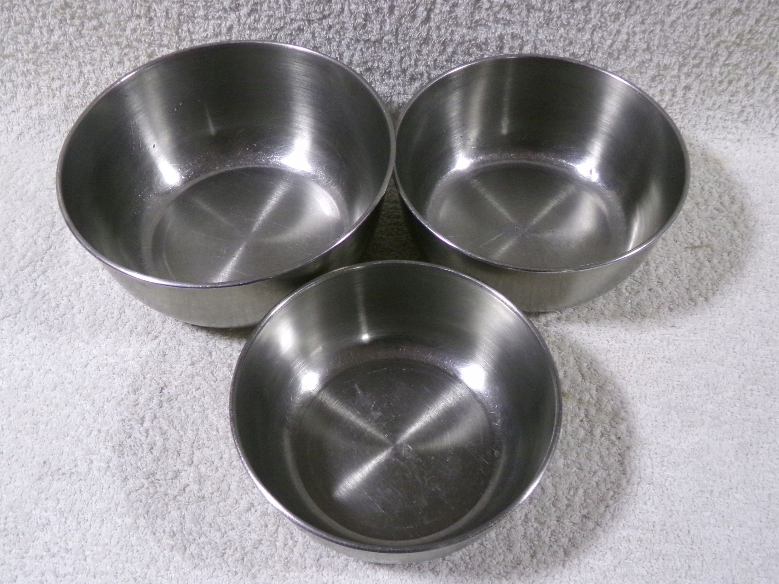ZESTAW 3 MISEK ze stali nierdzewnej