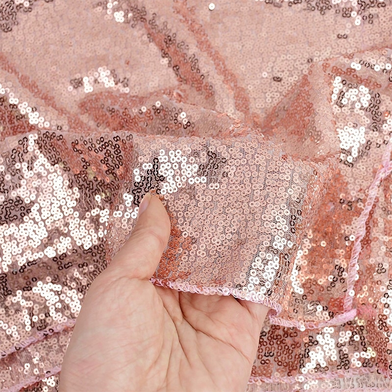 

Obrus cekinowy bieżnik różowe złoto 30x300 wesele