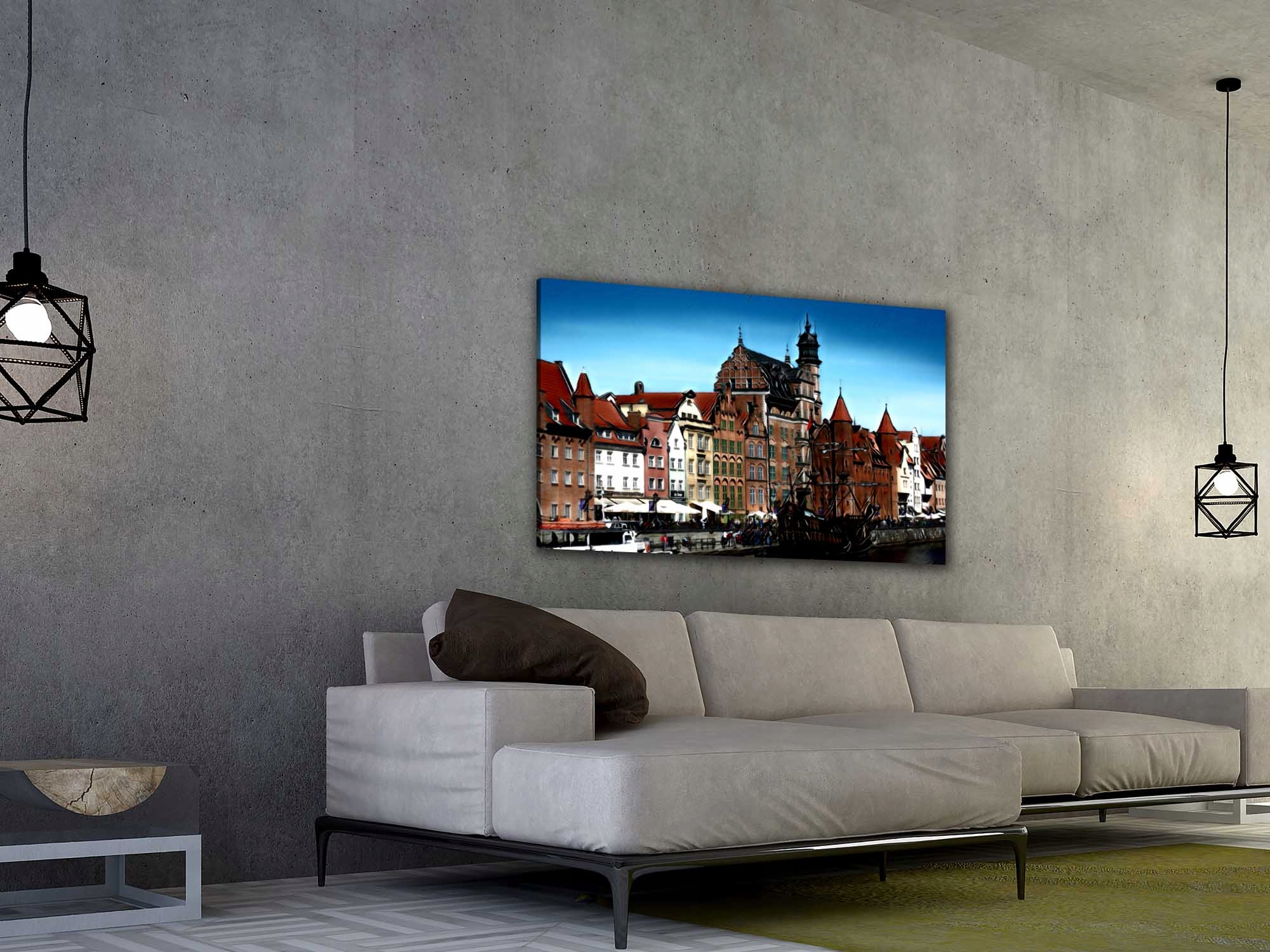 Obraz na płótnie do salonu GDAŃSK na ścianę Wysokość produktu 120 cm