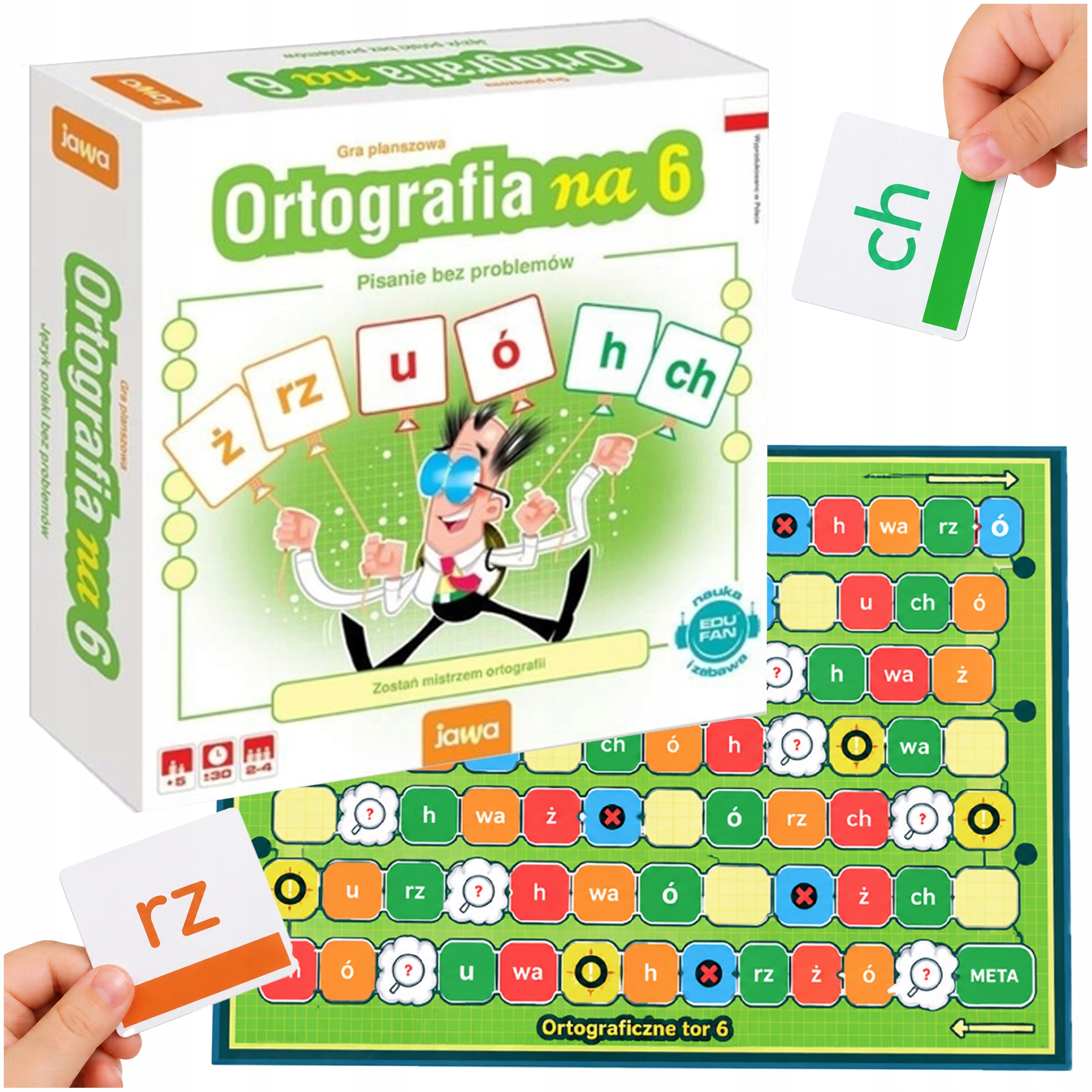 Familijna Gra Planszowa Planszówka Dla Rodzin Gra Ortografia na 6 Jawa Lux