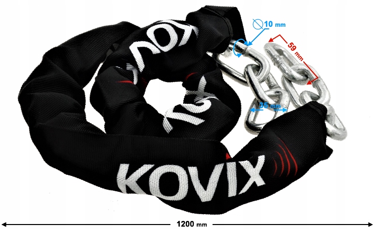 

Łańcuch Zabezpieczający Kovix + Kłódka Gerda Aqua