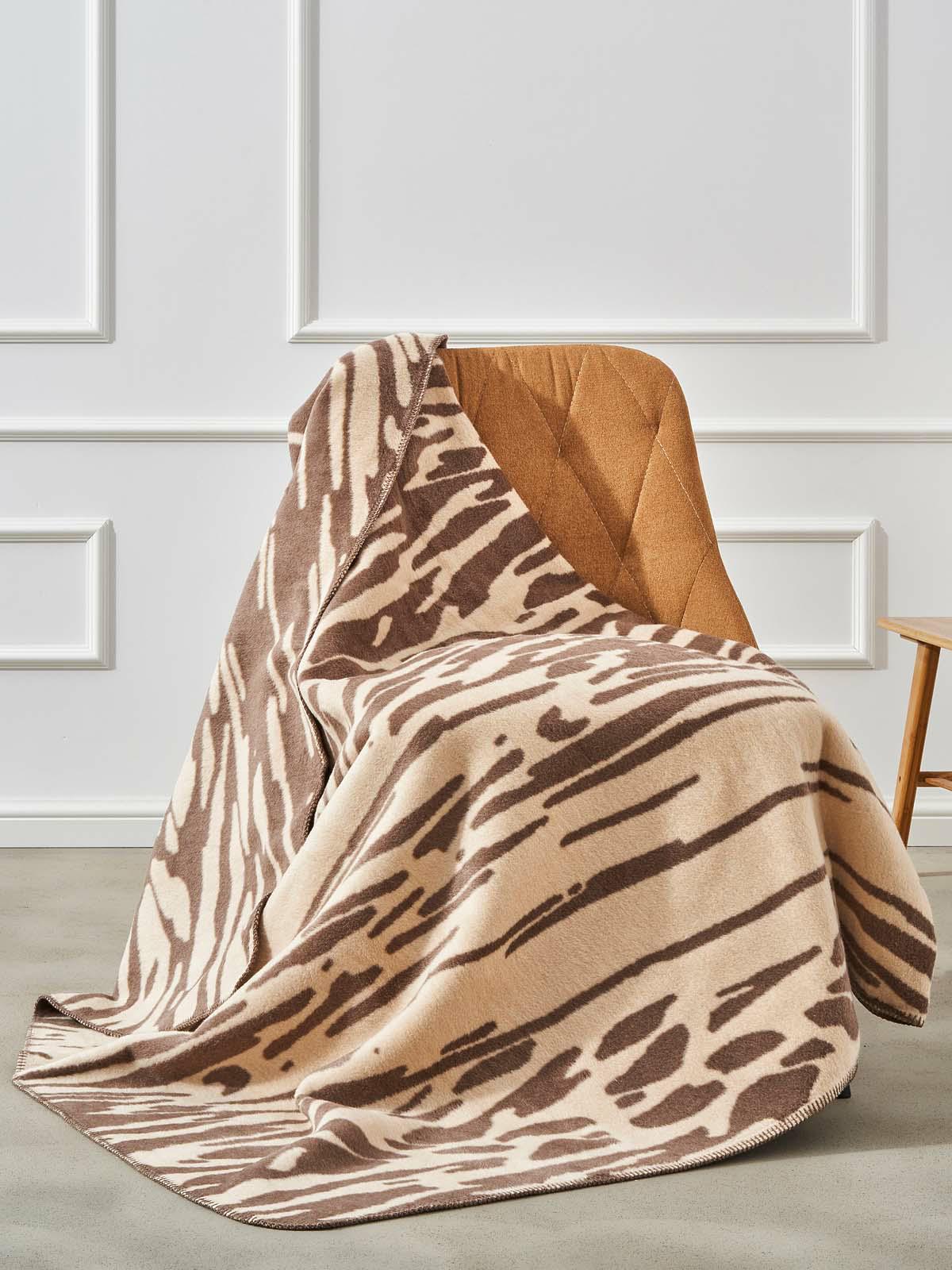 Akrylová bavlněná deka 150x200 2141/1 Žirafa béžová, přehoz pléd