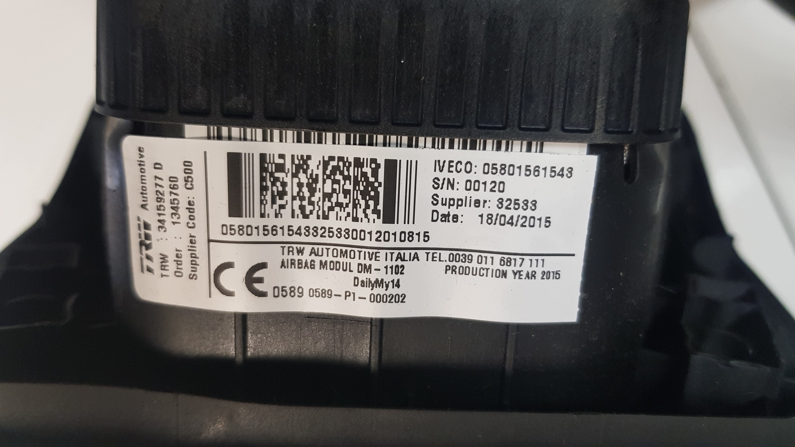 IVECO DAILY 2015 lenkrad MULTIFUNKCJA AIRBAC 05801561543