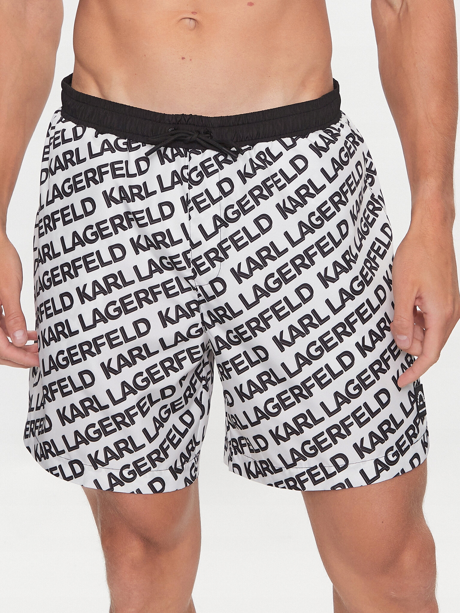 Karl Lagerfeld Szorty kąpielowe 230M2203 Biały Regular Fit