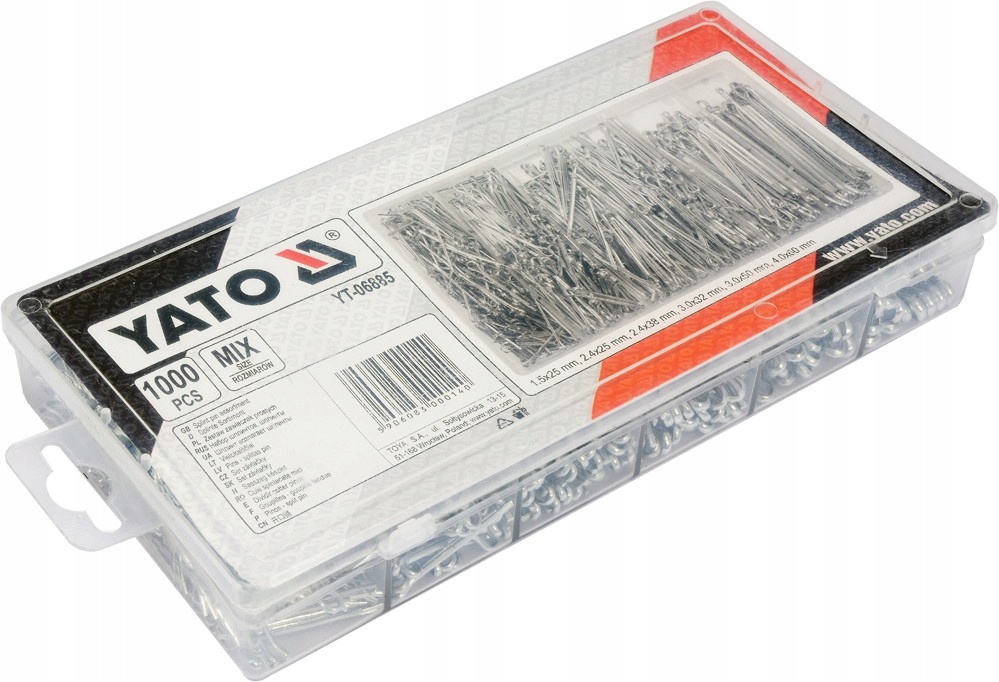 YATO 1000 ШТ ПРЯМОЙ ШПЛИНТ MIX YT-06885