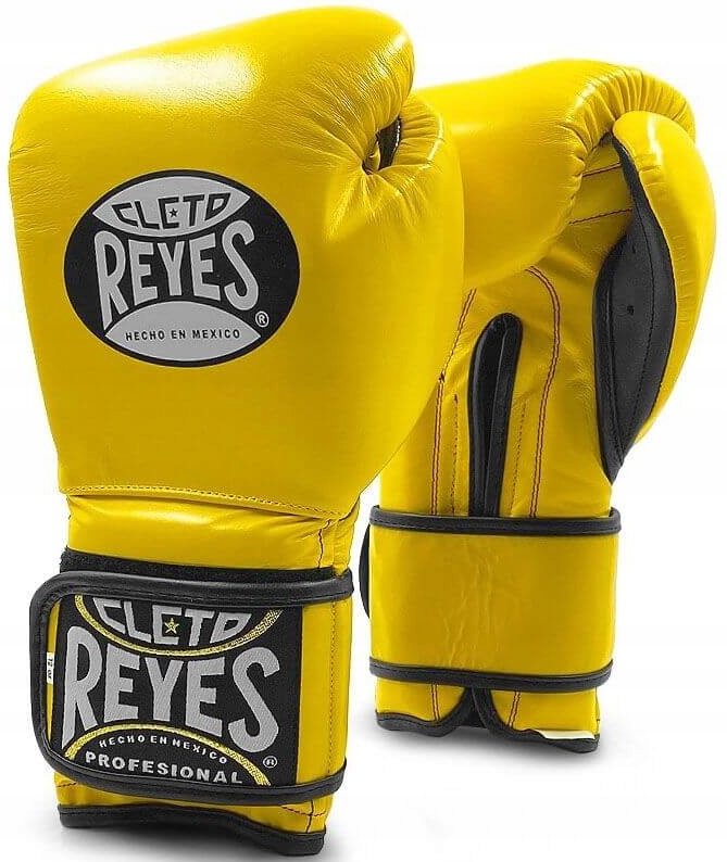 Cleto Reyes Rękawice Bokserskie Velcro Sparing Gloves Yellow 12OZ