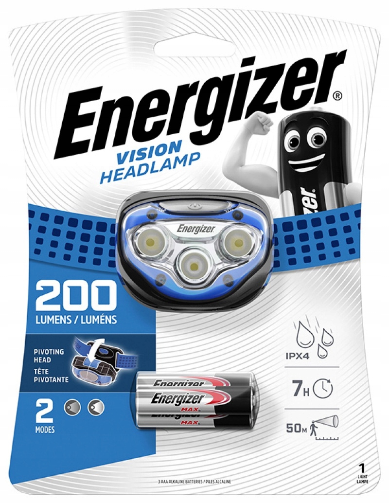 Latarka czołowa Headlight Vision niebieska led