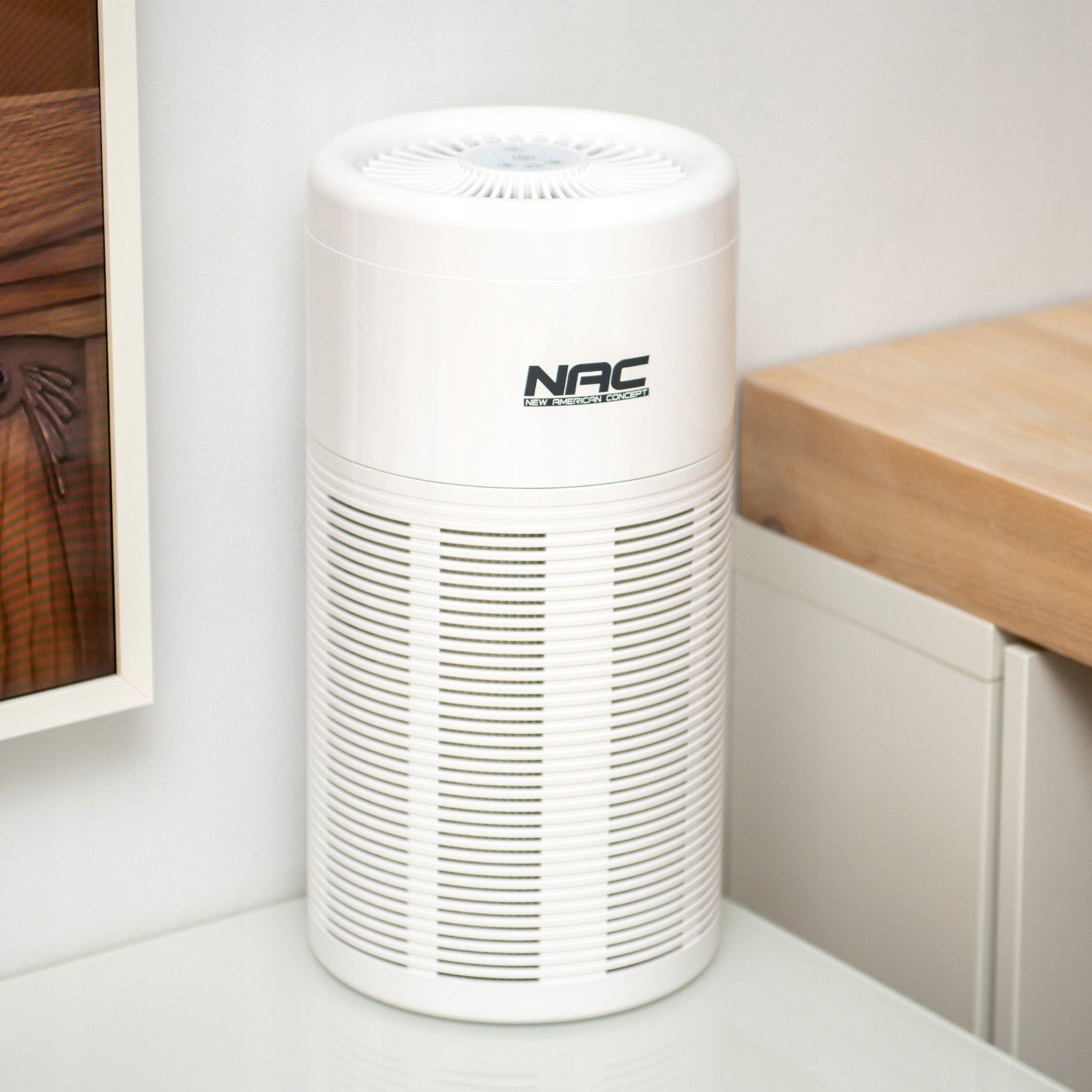 OCZYSZCZACZ POWIETRZA NAC AP145-DN HEPA JONIZACJA LAMPA UV DO DOMU BIURA Głębokość produktu 20 cm