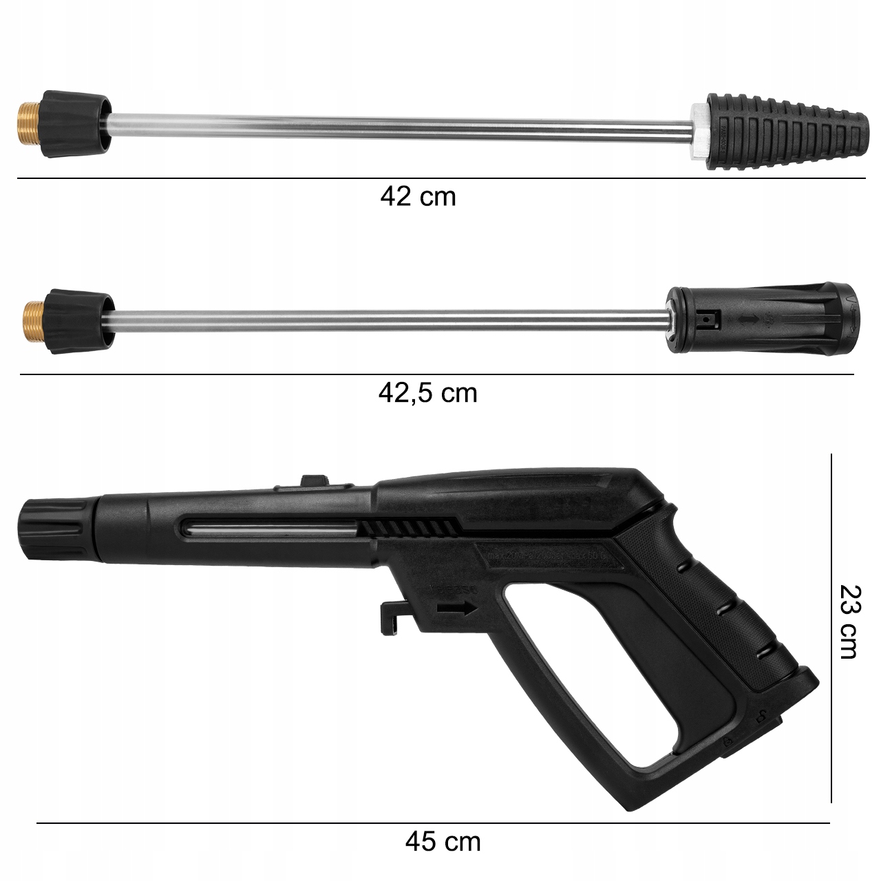 PISTOLET LANCA REGULOWANA + TURBO ZESTAW DO MYJKI CIŚNIENIOWEJ MALTEC Marka Maltec