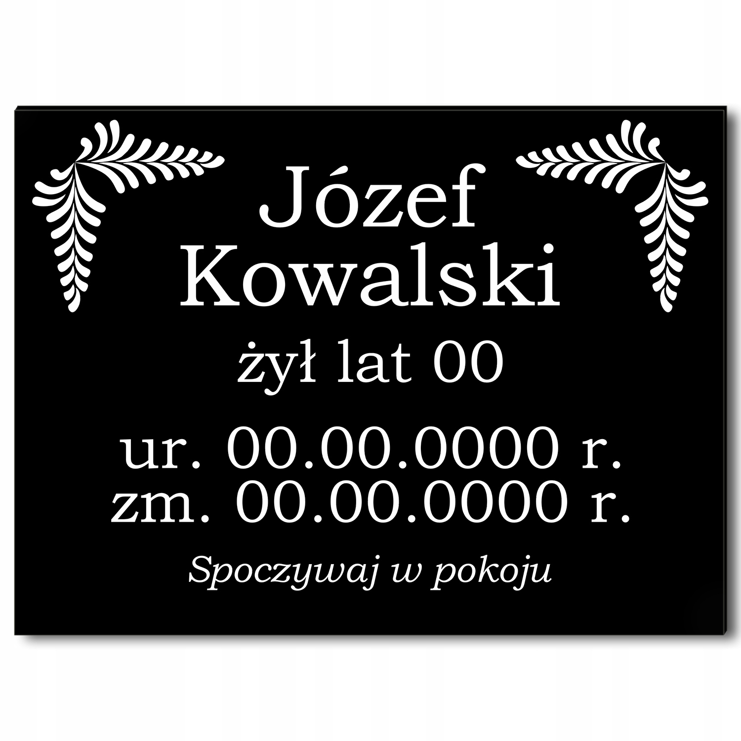 

Tablica Nagrobna Tabliczka Nagrobkowa Na Grób