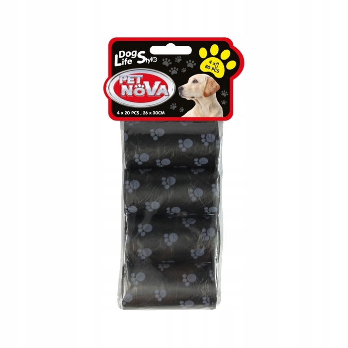 

Pet Nova Worki czarne na odchody 4x20szt
