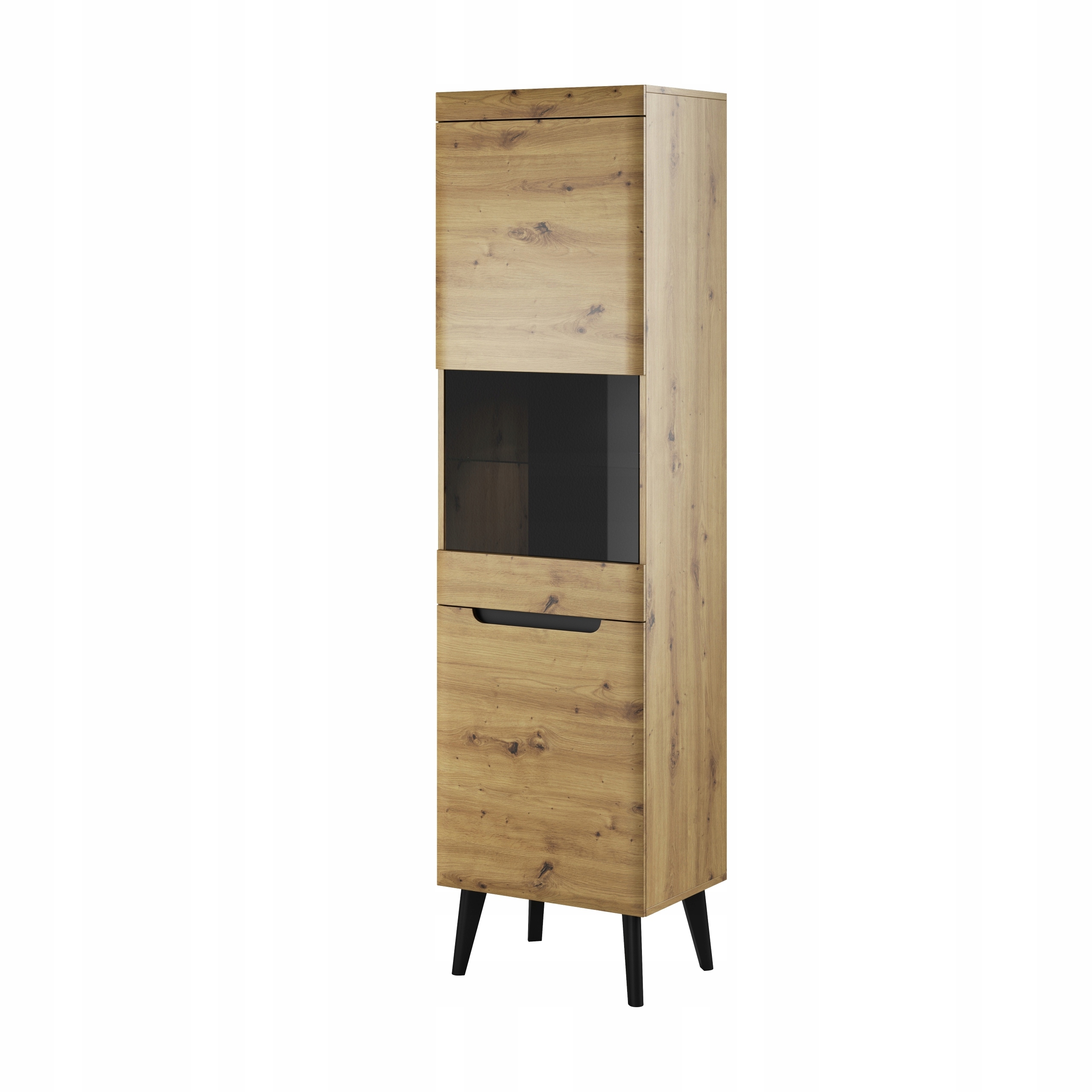 Vitrína Nordico 197 x 53 cm Stojící Dub Artisan