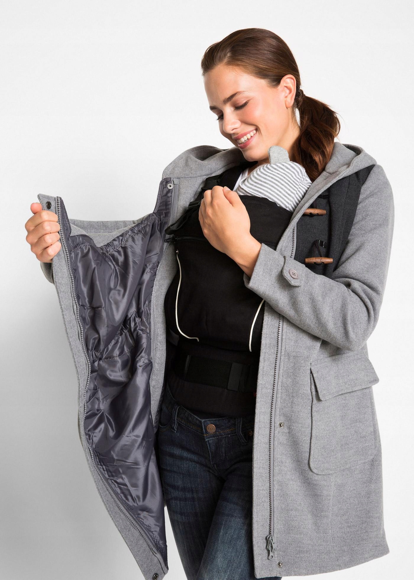 BPC PŁASZCZ CIĄŻOWY Z WSTAWKĄ NIEMOWLĘCA 42 XL Rozmiar 42