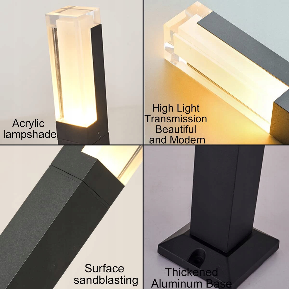 ZTWLEED 2 Sztuki LED Lampy Ogrodowe 6W Zimne IP65 Wodoodporne 60CM — miniatura 4