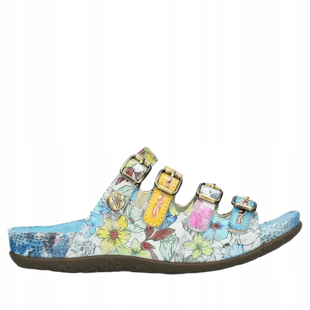 Nazouváky pantofle Laura Vita liloo 5025 turquoise 37, modrá