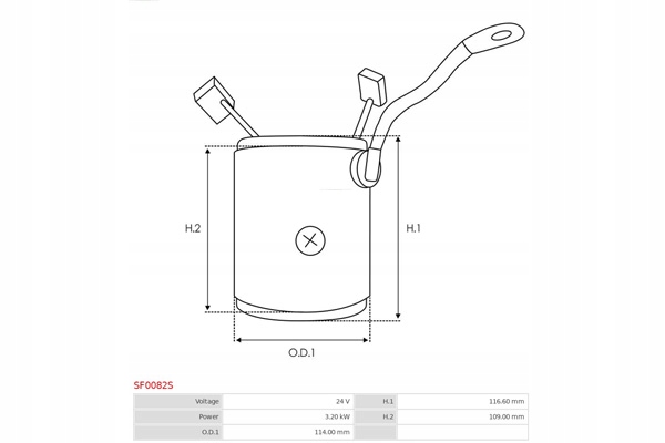 AS-PL STOJANY Z UZWOJENIAMI ROZRUSZNIKA Numer katalogowy części SF0082S