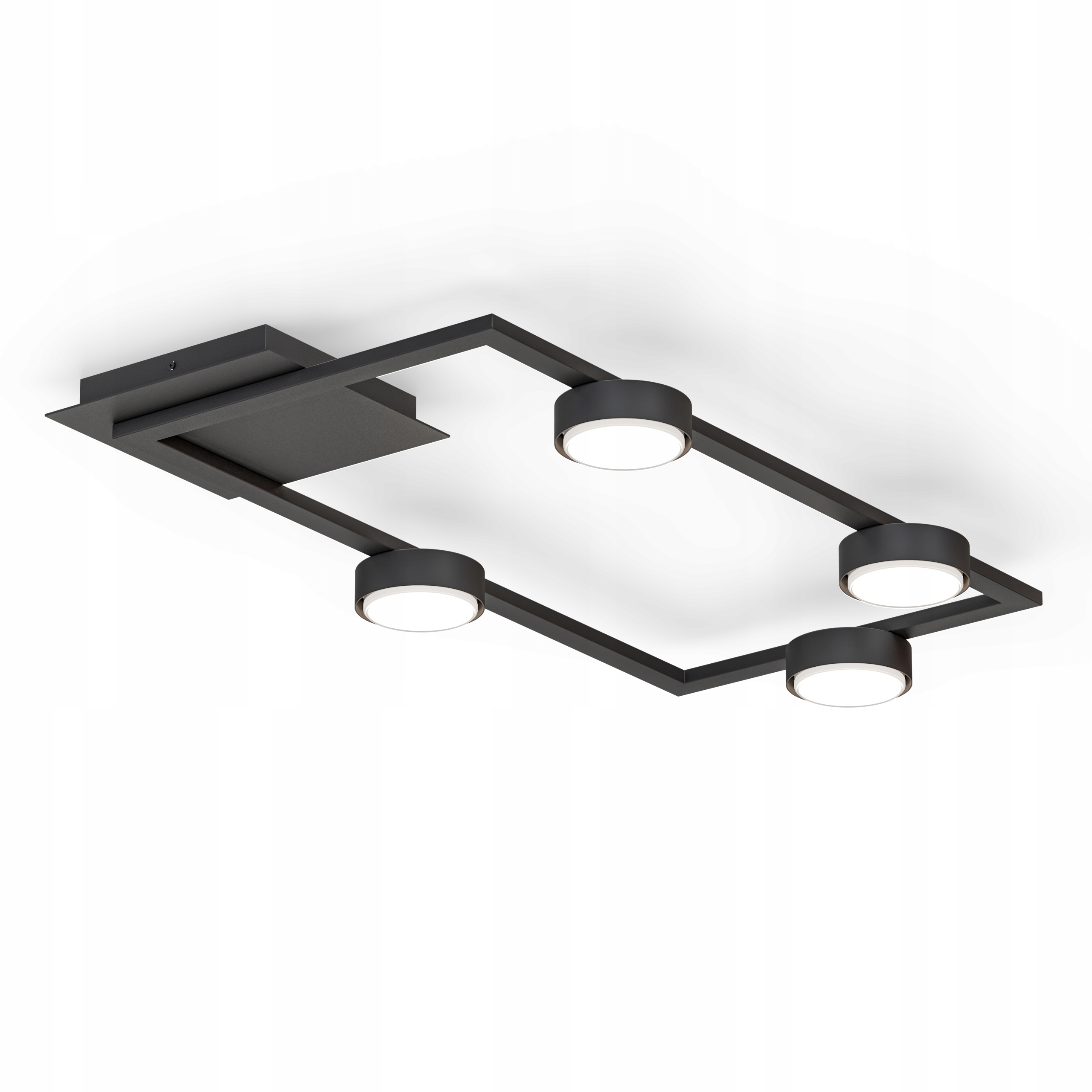 Lampa Wisząca Sufitowa Led 4X GX53 Loft Czarny Żyrandol Plafon Nowoczesna