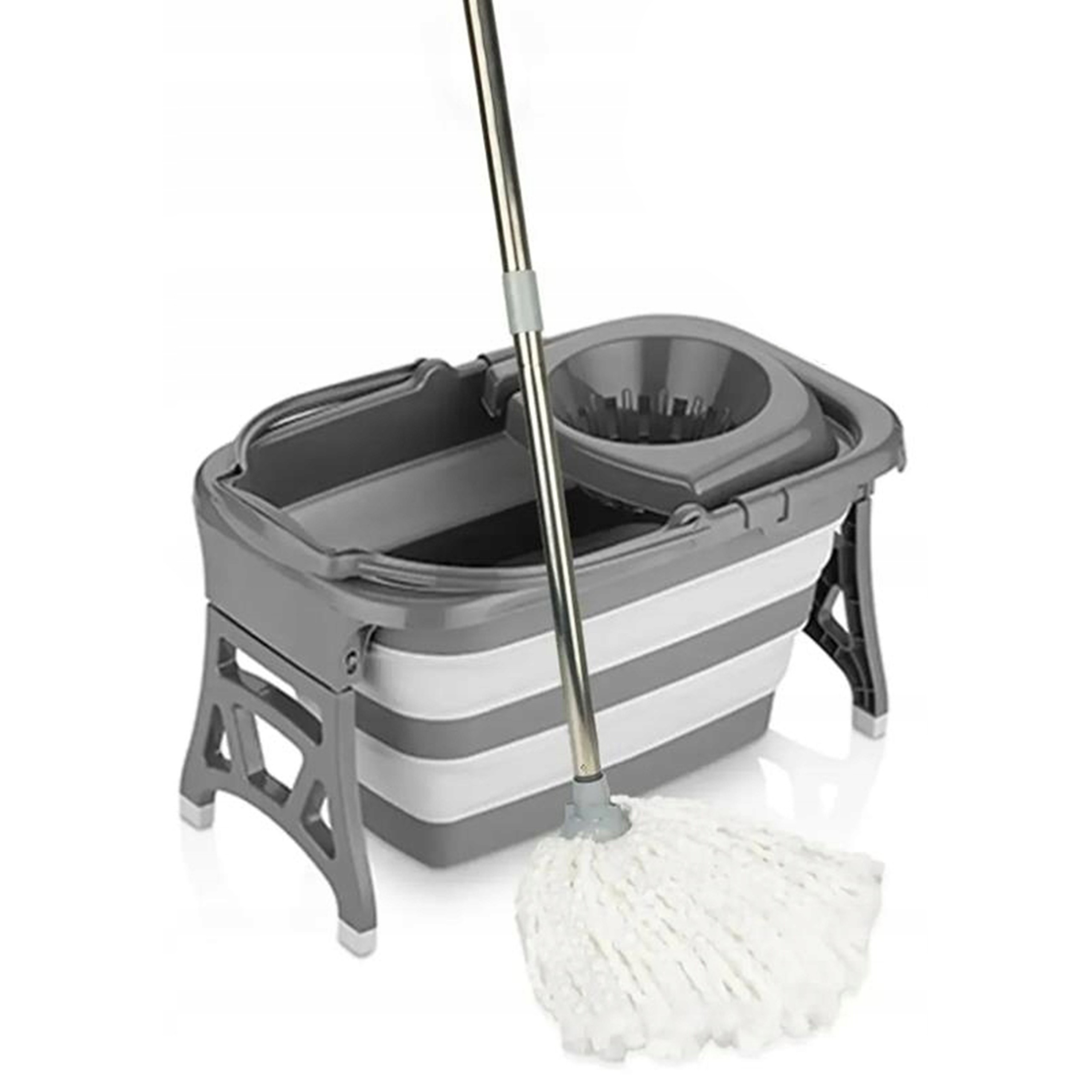 Levně Skládací kbelík s odšťavňovačem a mopem – 20 l