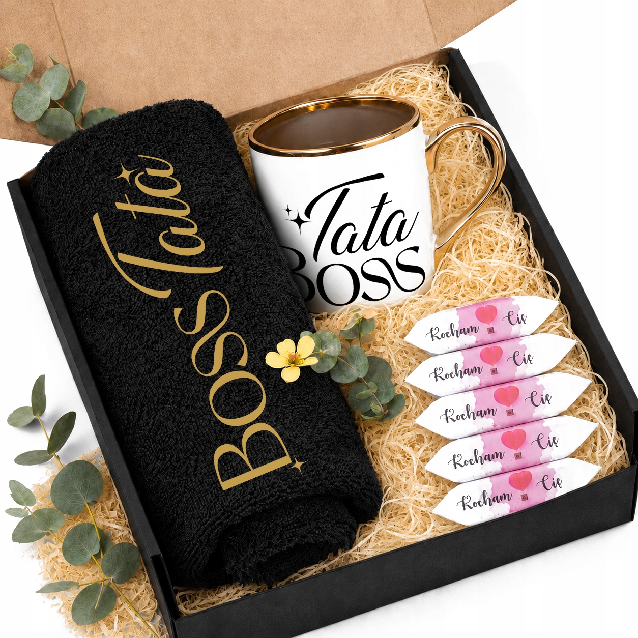 Dárek Ke Dni Tatínků Dárková Sada Box Ručník Výšivka Hrnek Boss Tata
