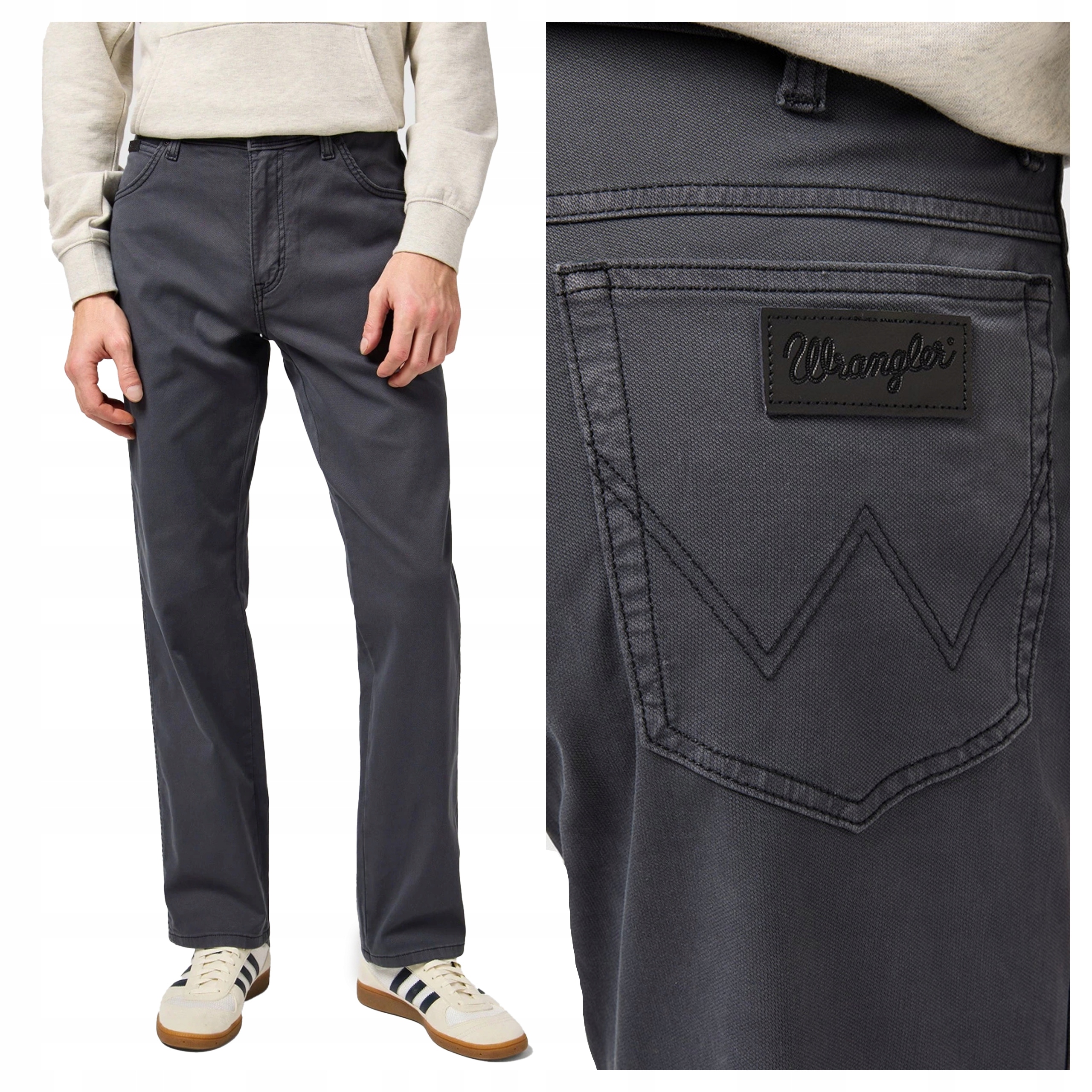 Pánské kalhoty Wrangler Texas látkové Regular Fit černé W34 L30