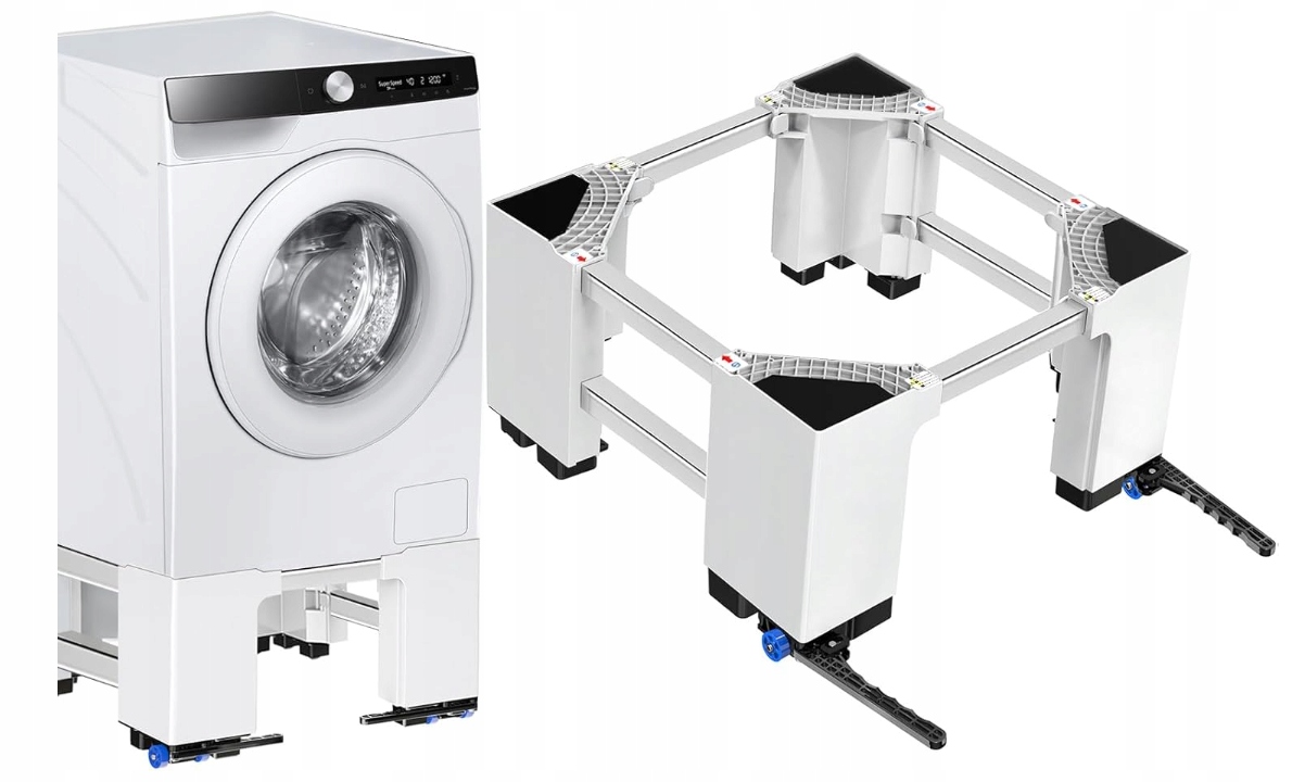 Podstawa pralki Niuxx z kółkami hamulcowymi, regulowana podstawa 27,2 cm