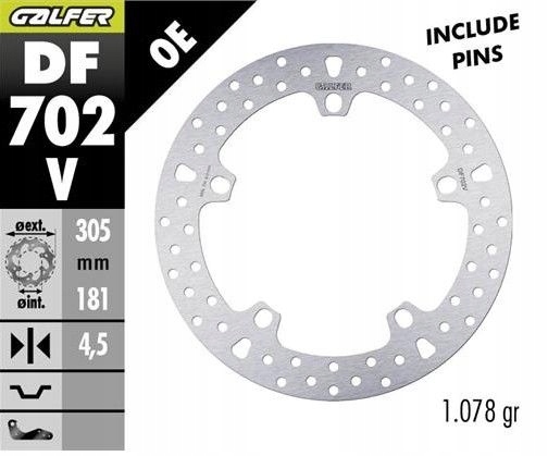 Galfer Predný Brzdový Kotúč Bmw R 850/1100/1150/1200 (305X181X4,8) (NG104