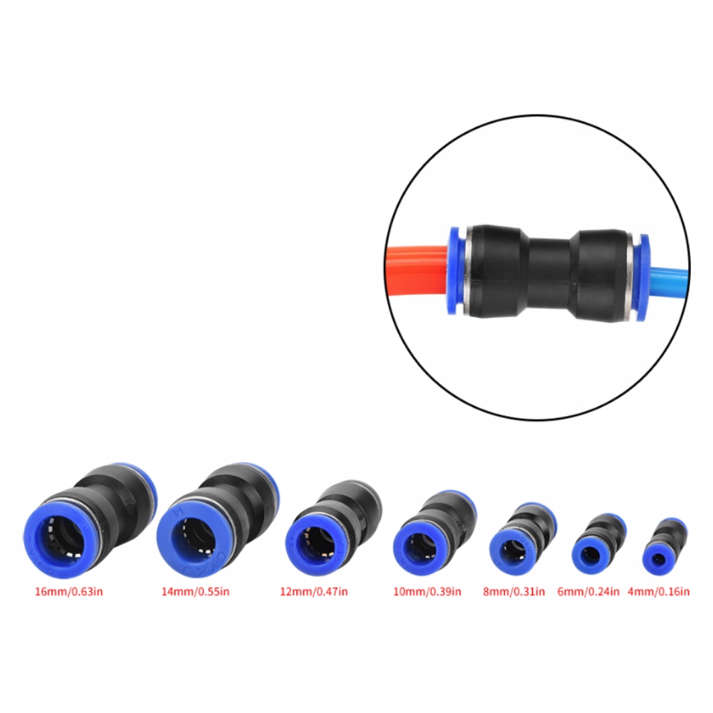 SZYBKOZŁĄCZKA PNEUMATYCZNA NA WĄŻ ZESTAW 35x Waga produktu z opakowaniem jednostkowym 0.5 kg