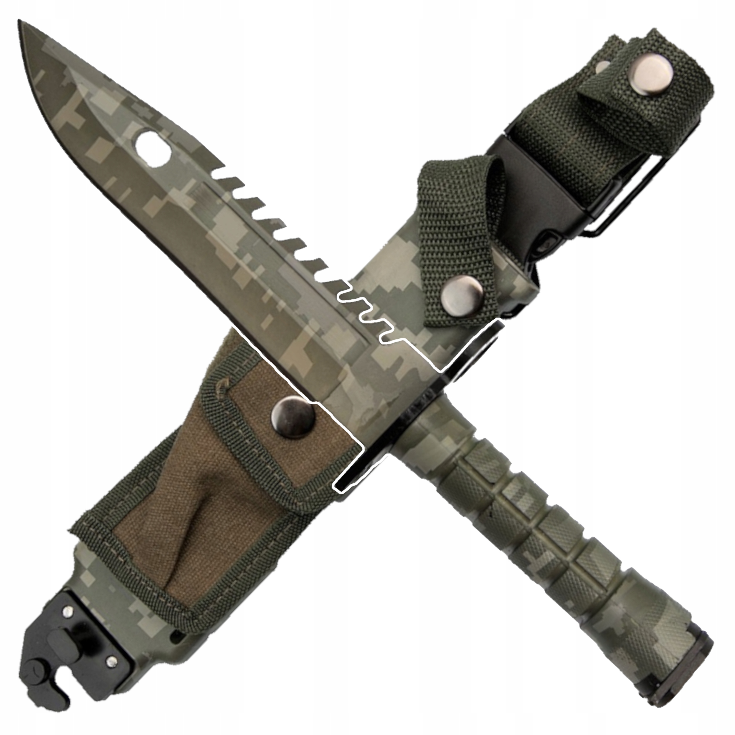 Vojenský bajonet M9 Camo Nerezová Ocel s pouzdrem Oslíkem 32 cm Vojenský Nůž