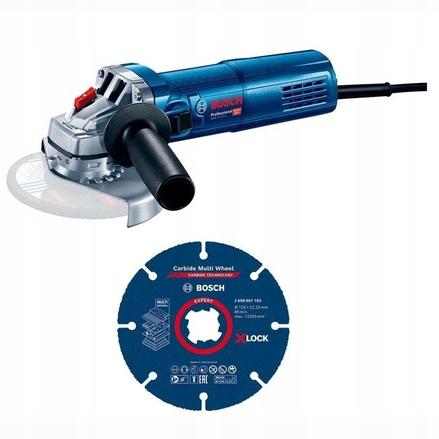 SZLIFIERKA KĄTOWA 125MM GWS 9-125 S + TARCZA X-LOCK