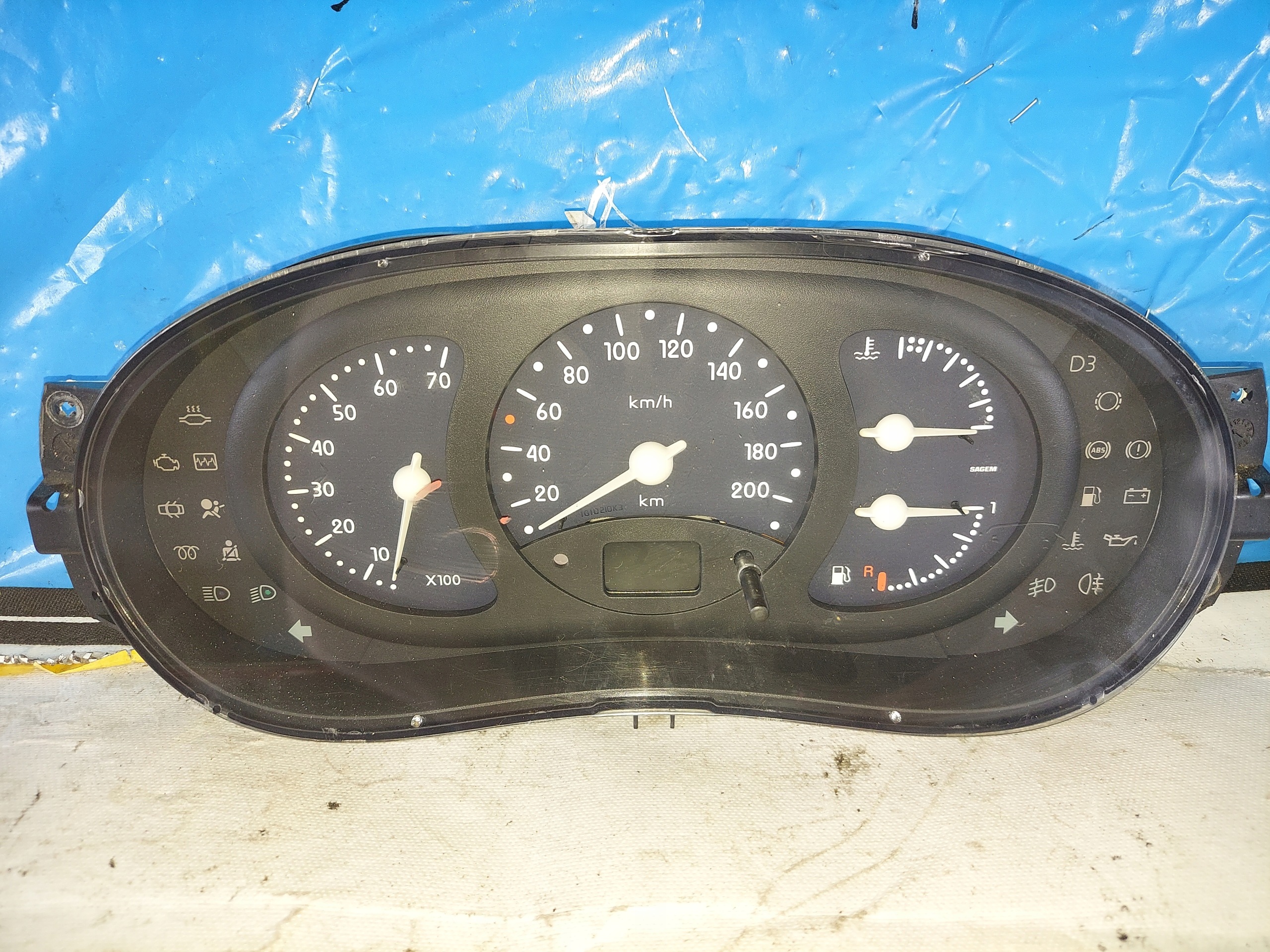 dials clock CLIO II 1.4 B 7700410434G