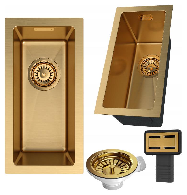 Jednokomorový ocelový dřez Zlatý SILVO2244 dřez