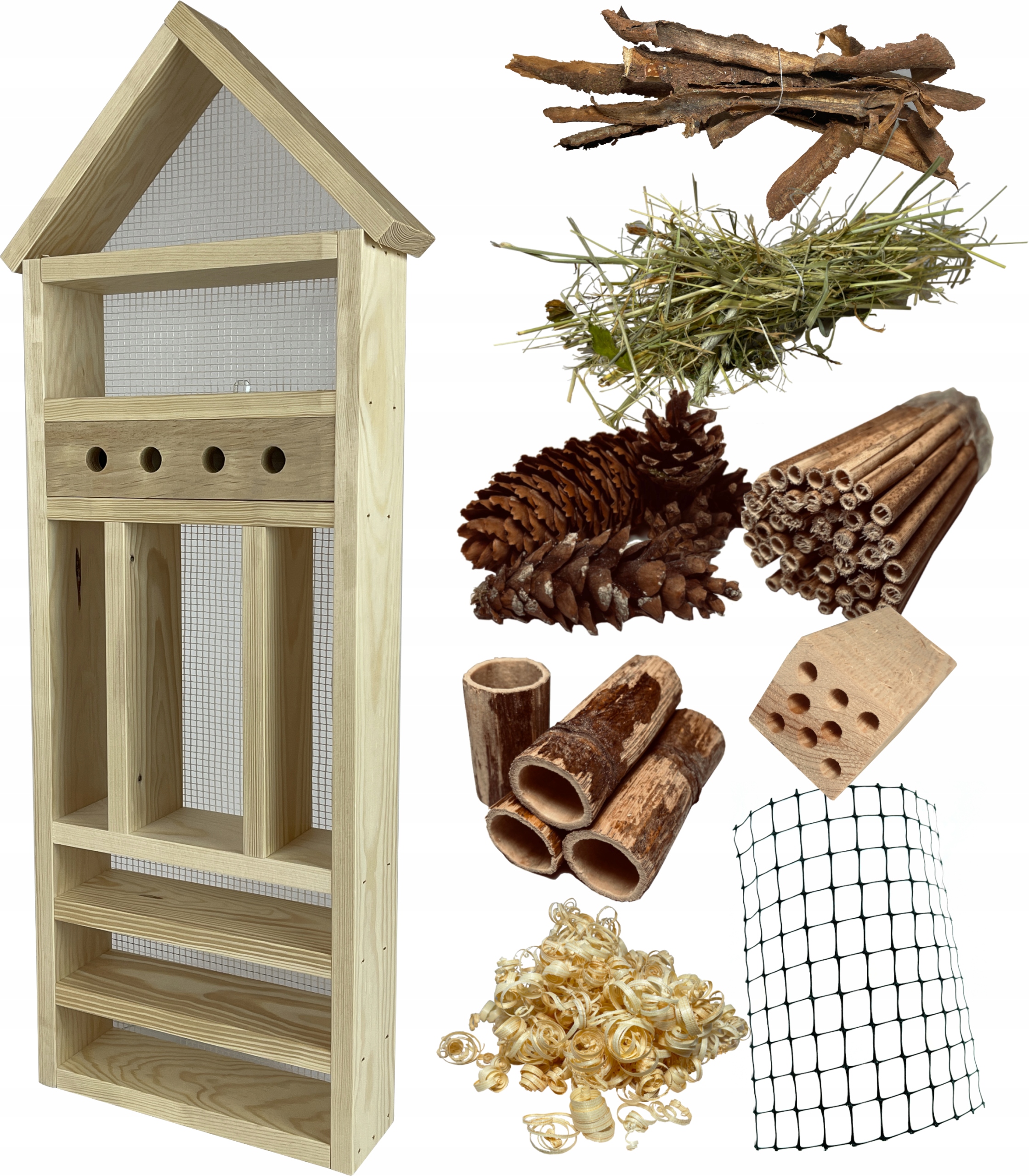 Domček domčeky búdka hotel pre včely murár hmyz F1 Urob si sám 90 cm