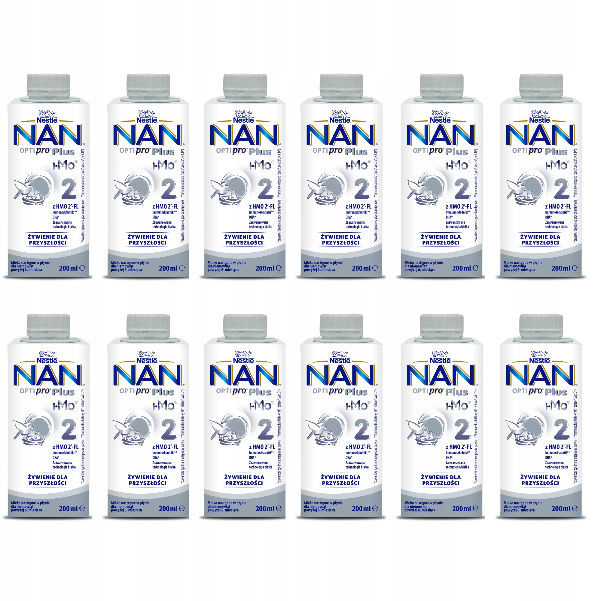 NAN Optipro plus 2 w płynie 12x200 ml