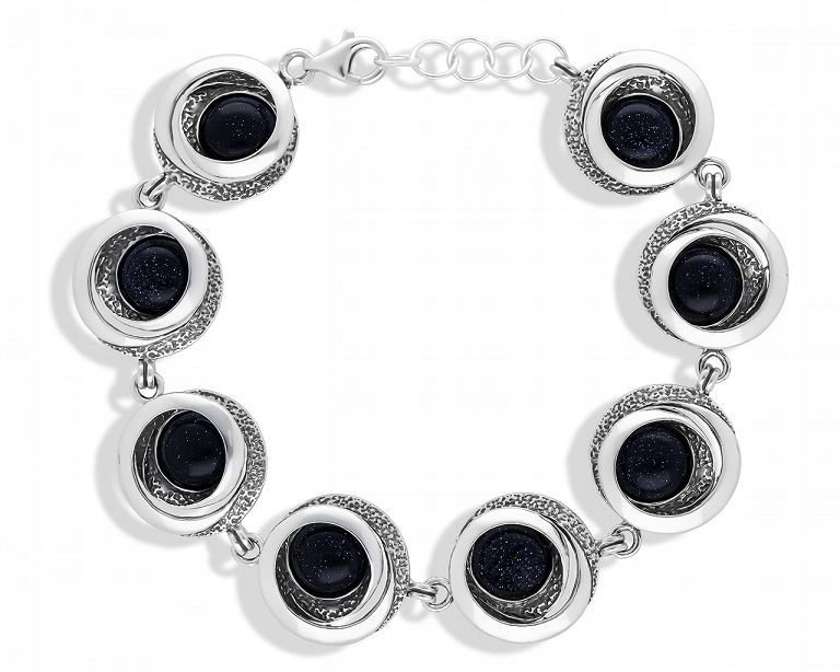 Dámský stříbrný náramek s Káhirskou nocí, široký, originální, velikost 925