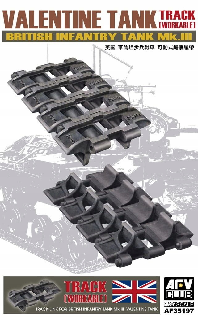 Valentine Tank track (funkční) 1:35 Afv Club 35197