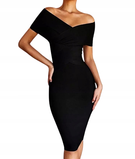 MD černá obvazová šaty sukně L/40