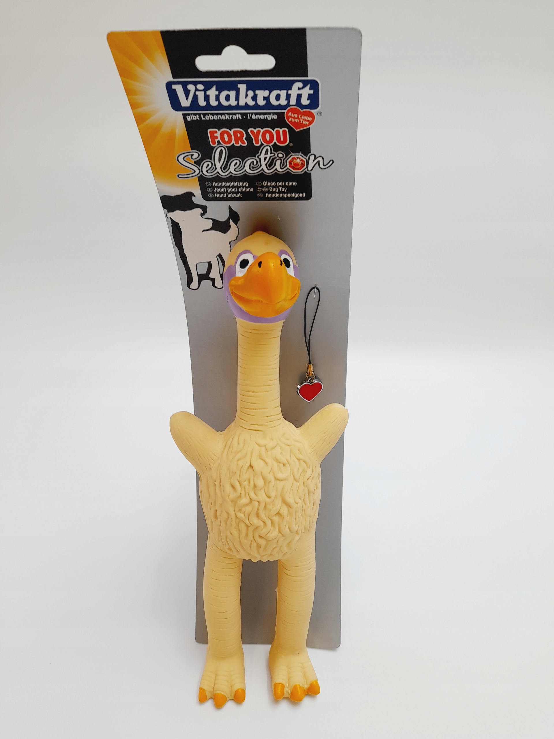 

Piszcząca zabawka gumowy kurczak Vitakraft 28cm