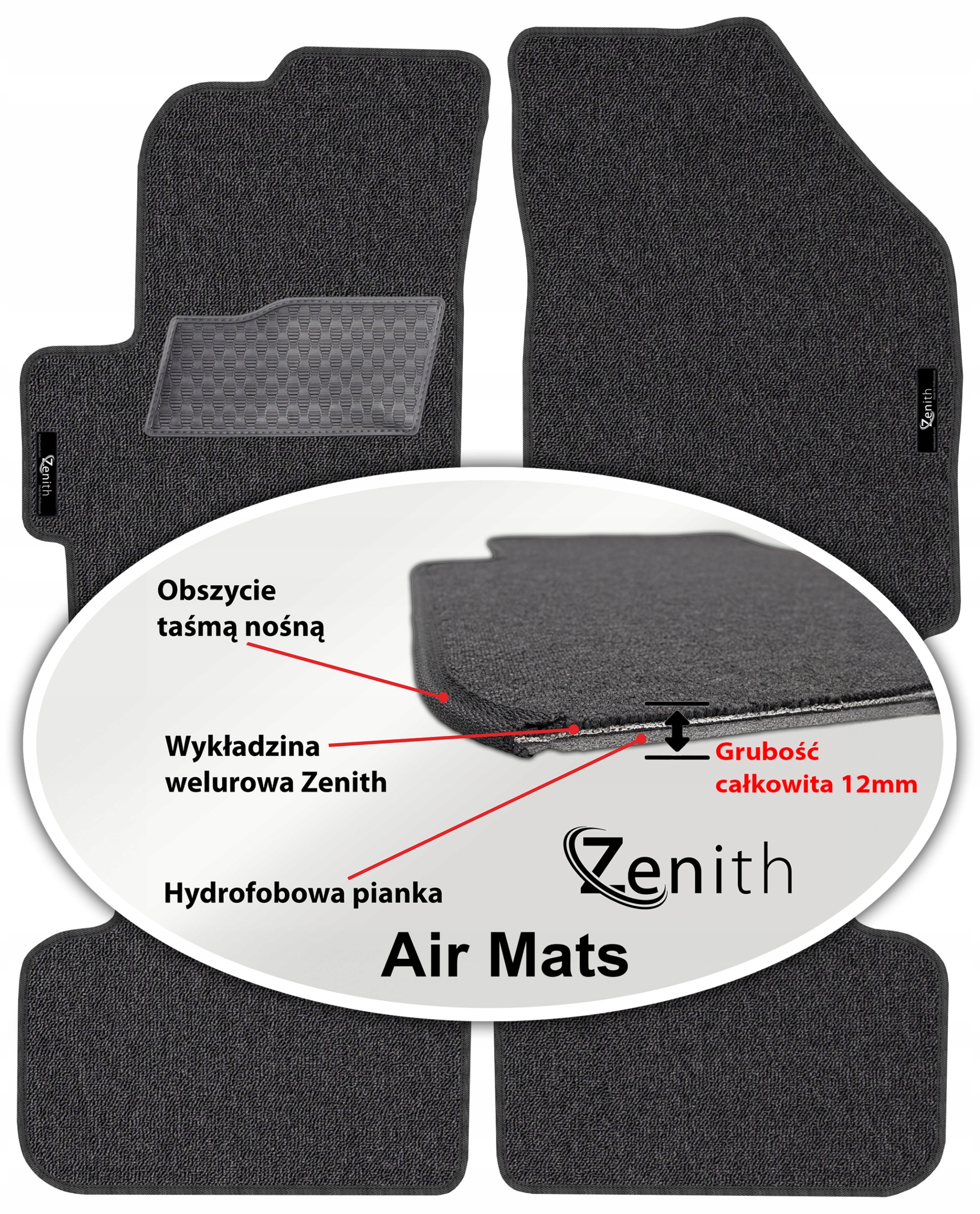 Chevrolet Matiz 2008-2011 Velúrové koberčeky do auta Zenith Air Mats
