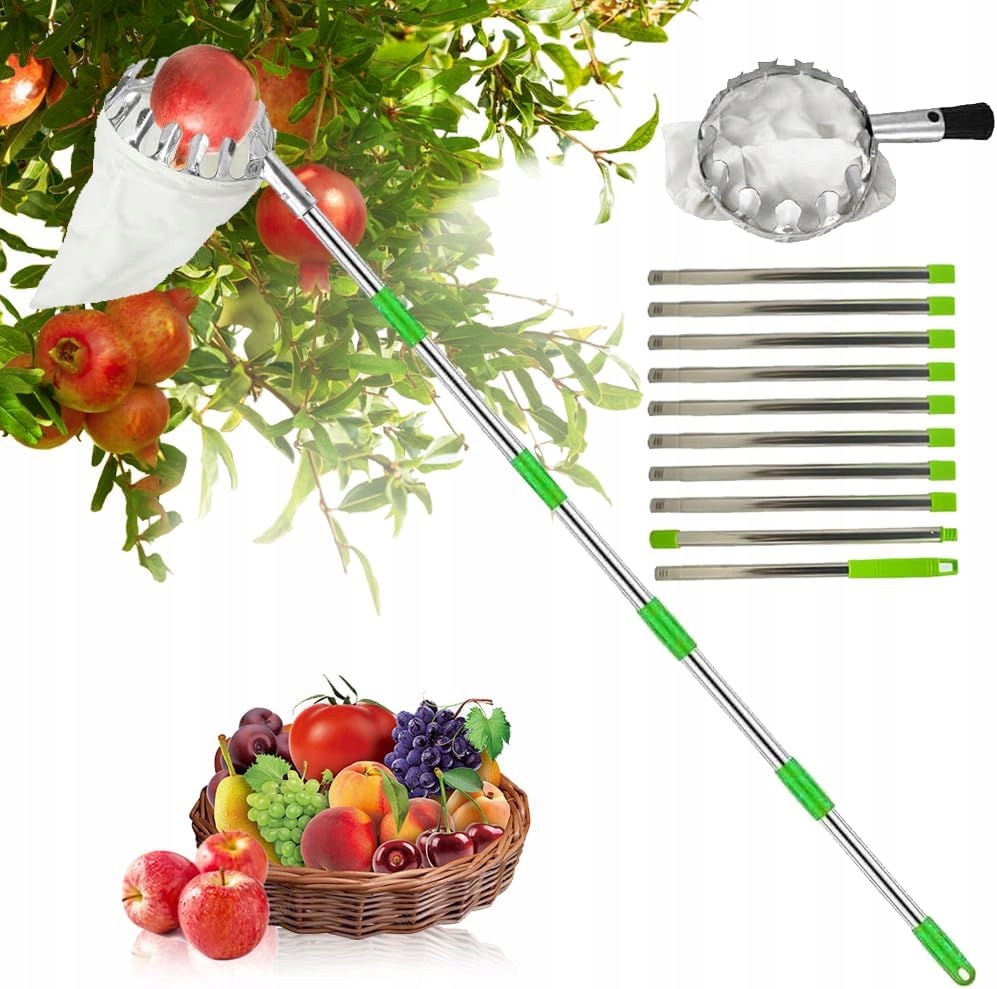 Teleskopický Sběrač Ovoce 3,20 M S Nastavitelnou Výškou, Robustní